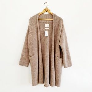 LAUREN MANOOGIAN alpaca wool roll cardigan MOUSE